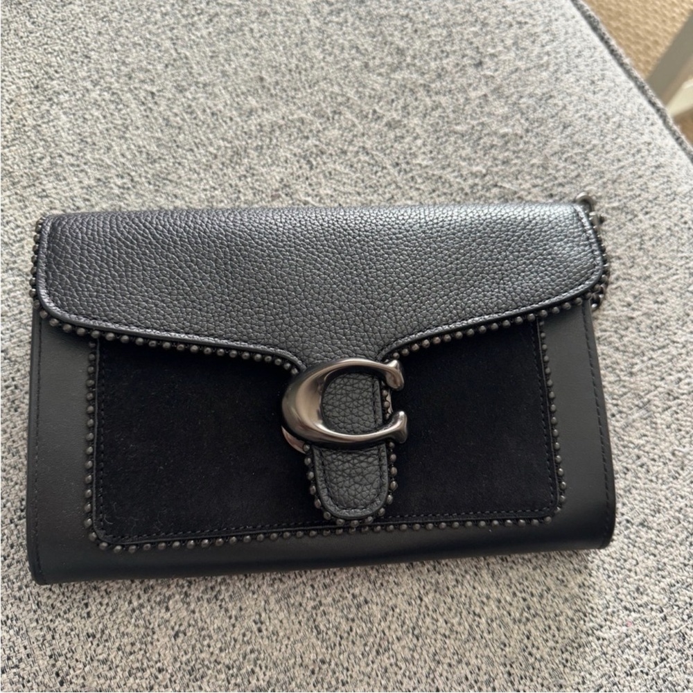 Coach Tabby Chain Clutch with Beadchain - Leather & Suede